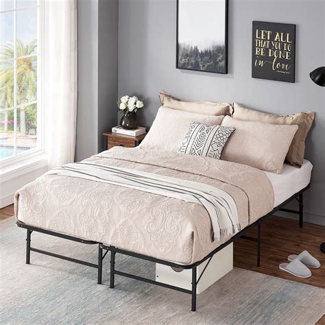 king size bed folding metal frame under box spring|king bed box spring only.